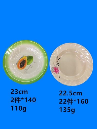 Melamine tableware Melamine plate meinai dish applique plate a large number of spot stock low price processing
