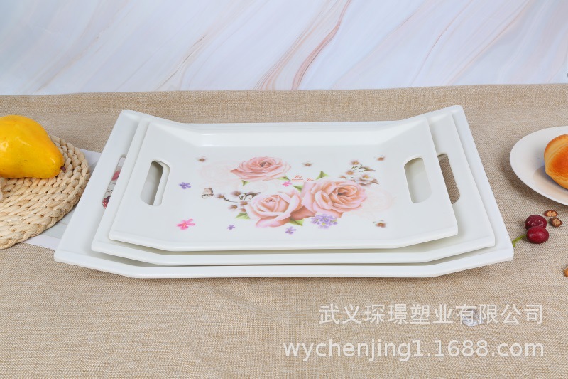 Manufacturers Direct creative Environmental Food tray Hotel with Tableware tea tray wholesale porcelain Square tray