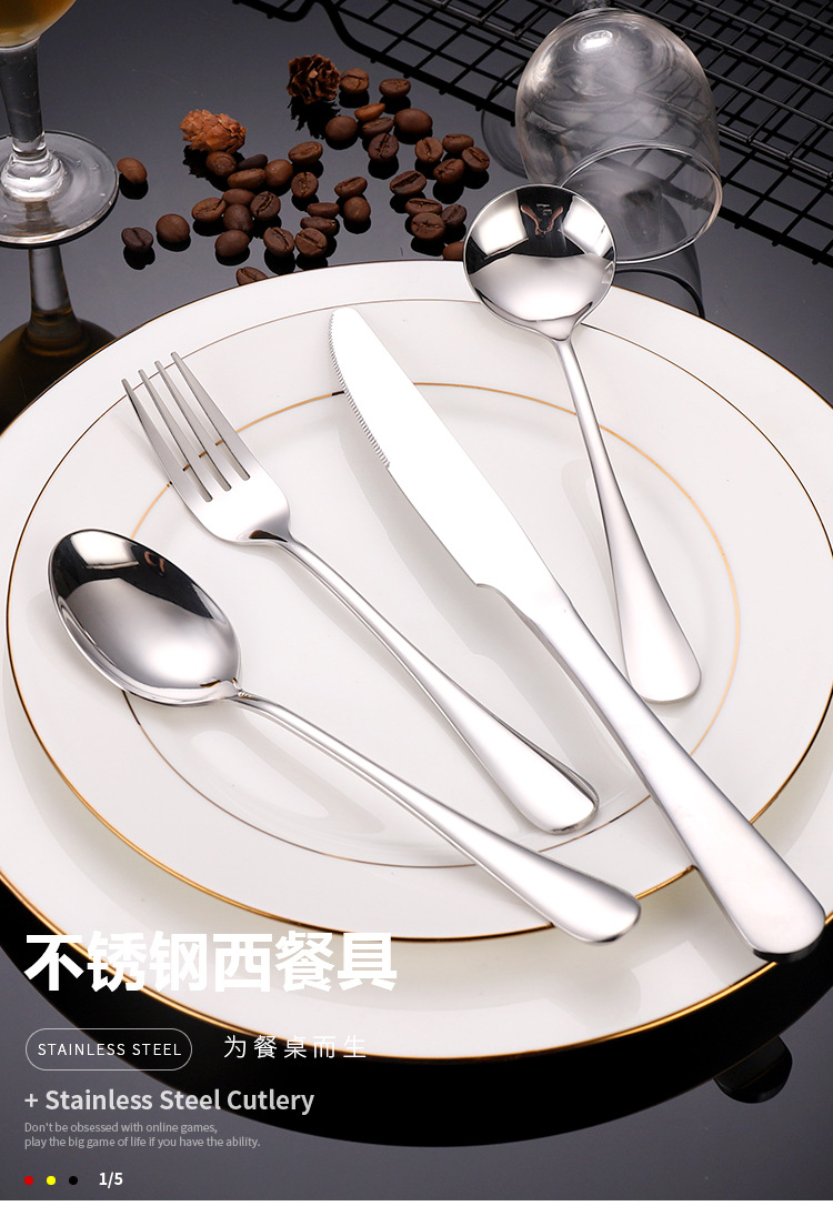 304 Stainless Steel Tableware Thickened 1010 Western Food Steak Knife and Fork Set Hotel Tableware Supplies Knife Fork Spoon 304 Stainless Steel Tableware Thickened 1010 Western Food Steak Knife and Fork Set Hotel Tableware Supplies Knife Fork Spoon