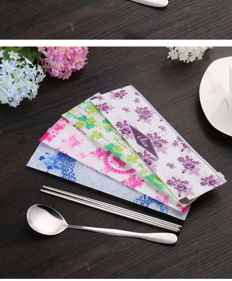 Stainless steel gift bag tableware Chinese style portable tableware set pen jar tableware spoon fork chopsticks Stainless steel gift bag tableware Chinese style portable tableware set pen jar tableware spoon fork chopsticks