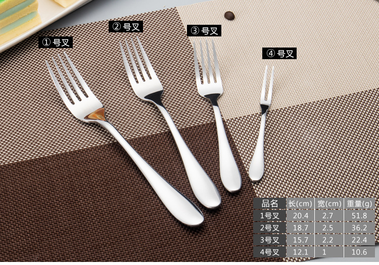 SOURCE Factory Stainless Steel Western Tableware Dinner Fork Dessert Cake Fork Hotel Supplies Steak Fork Tea Fork Gift