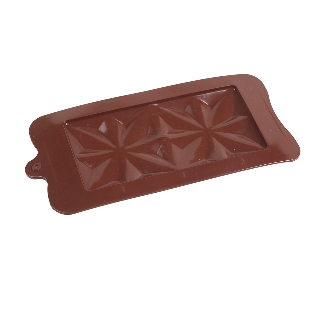 Square Crystal Waffle Silicone Chocolate Mold Cake Biscuit DIY Cross-Border Hot