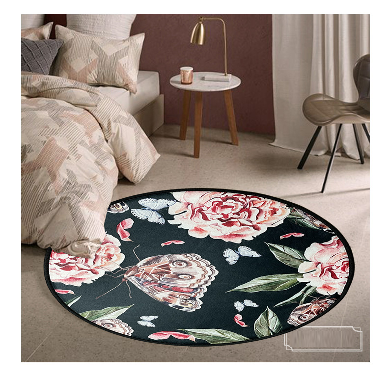 round Carpet Ethnic Style Flower American Bedroom Bedside Blanket Living Room Study Home Ground Mat Table Carpet Customizable round Carpet Ethnic Style Flower American Bedroom Bedside Blanket Living Room Study Home Ground Mat Table Carpet Customizable