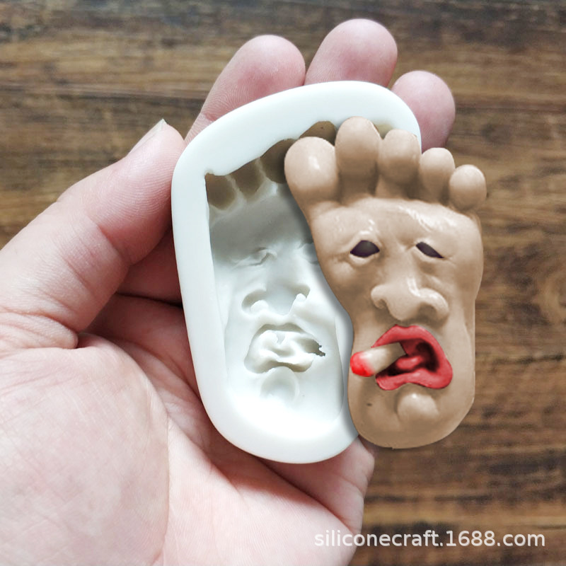 Halloween Heart Human Brain Shape Candle Epoxy Mold Fondant Chocolate Biscuit Cake Silicone Baking Mold