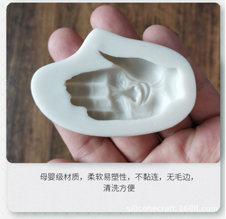 Halloween Heart Human Brain Shape Candle Epoxy Mold Fondant Chocolate Biscuit Cake Silicone Baking Mold