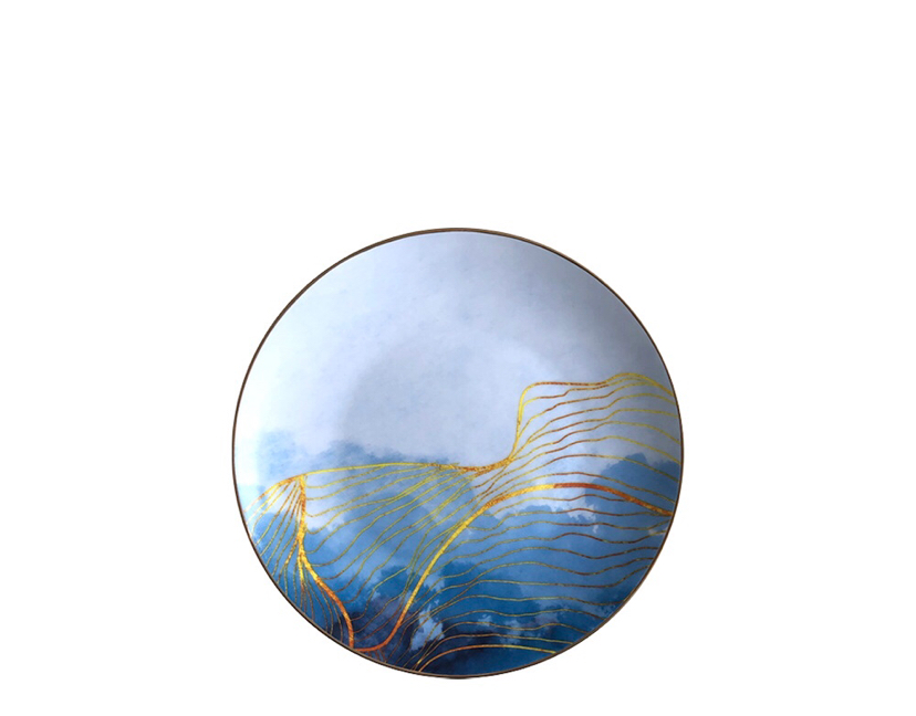 Bone China Dish High Ceramic Western Cuisine Plate Table Large Tray Tableware Fruit Cake Plate Daily Necessities