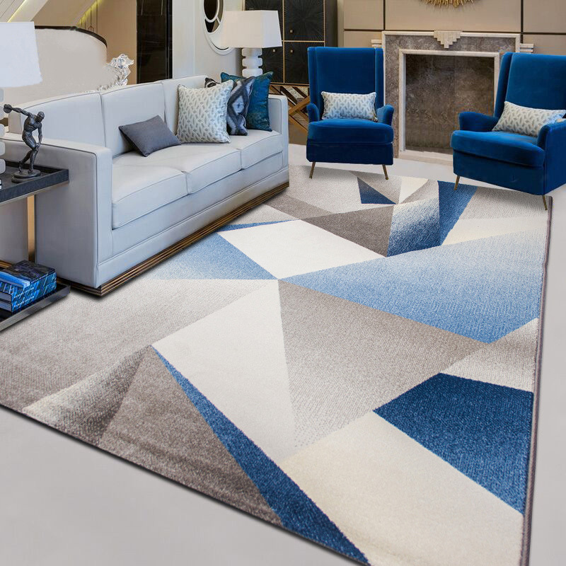 Modern contracted geometrical abstract sitting room carpet sofa tea table cushion study bedroom bed big carpet 