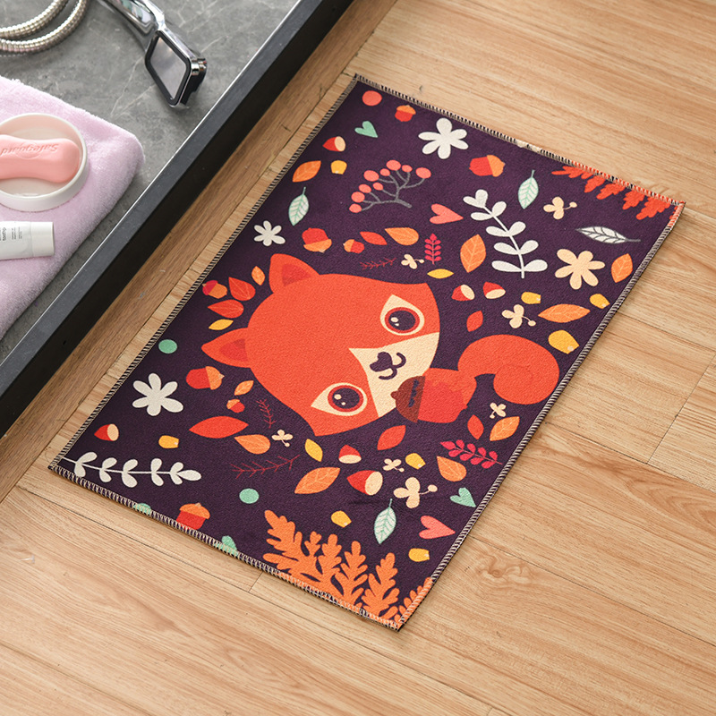 New Cartoon Pattern Floor Mat Bathroom Quick-Drying Non-Slip Floor Mat Living Room Bedroom Carpet Floor Mat Household Mat Wholesale
