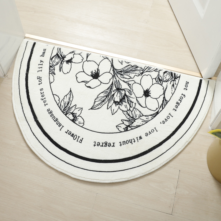 Black and White Era Simple Series Bathroom Door Mat Bathroom Entrance Water-Absorbing Non-Slip Mat Floor Mat Bedroom Carpet Black and White Era Simple Series Bathroom Door Mat Bathroom Entrance Water-Absorbing Non-Slip Mat Floor Mat Bedroom Carpet