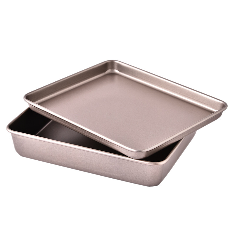 Non-Stick Bakeware/13 Inch Square Snowflake Crisp Guzao Cake Mold Biscuit Chicken Wings Baking Tray Heavy Steel
