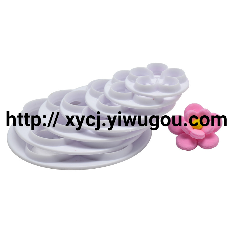 7PCs Rose Petals Cutter Embossing Mold DIY Fondant Cake Decoration Tool Biscuit Impression