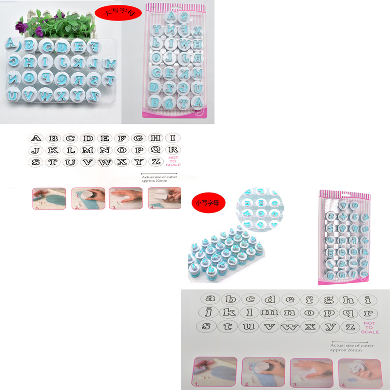 DIY Baking 26PCs Capital English Letter Spring Fondant Chocolate Biscuit Plastic Printing Mold