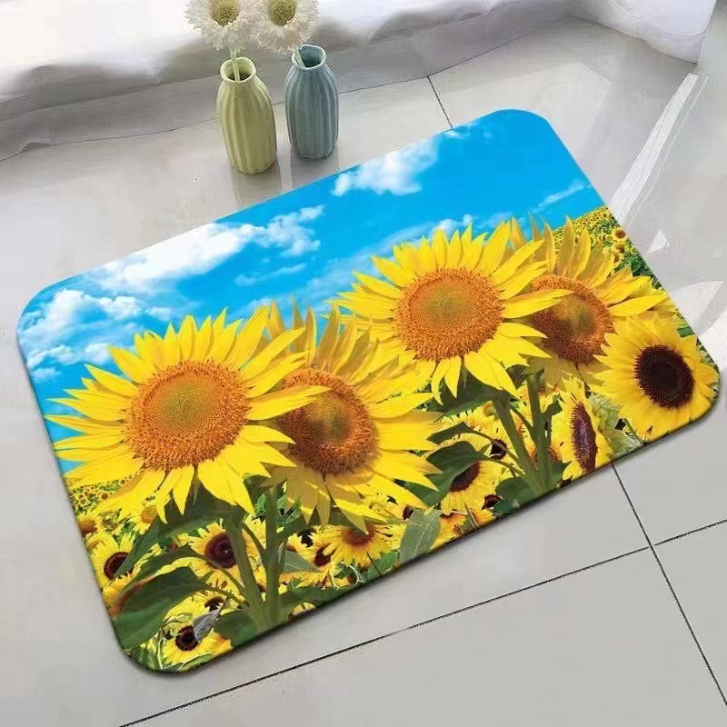 Chrysanthemum Sunflower Carpet Doormat