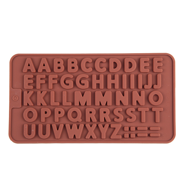 Silicone Horizontal Letter Chocolate Mold 52 Grid Biscuit Cake Baking Mold Ice Grid Mold Epoxy Mold DIY