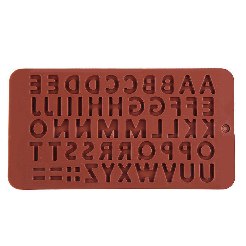 Silicone Horizontal Letter Chocolate Mold 52 Grid Biscuit Cake Baking Mold Ice Grid Mold Epoxy Mold DIY