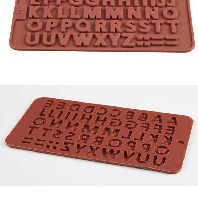 Silicone Horizontal Letter Chocolate Mold 52 Grid Biscuit Cake Baking Mold Ice Grid Mold Epoxy Mold DIY