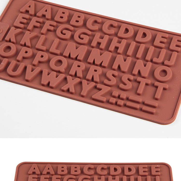 Silicone Horizontal Letter Chocolate Mold 52 Grid Biscuit Cake Baking Mold Ice Grid Mold Epoxy Mold DIY