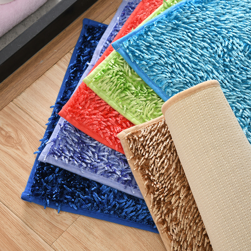 New Fresh Solid Color Floor Mat Home Carpet Doormat Bathroom Non-Slip Mat Bathroom Entrance Mat Factory Wholesale