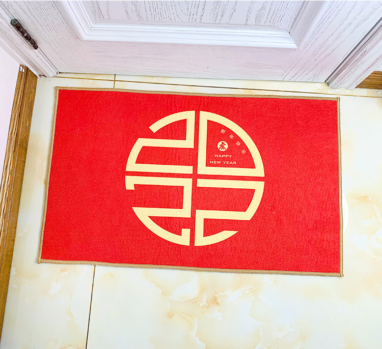 Household Red Safe Trip Entrance Floor Mat Red Door Mat Hallway Entrance Donille Printed Carpet Household Red Safe Trip Entrance Floor Mat Red Door Mat Hallway Entrance Donille Printed Carpet