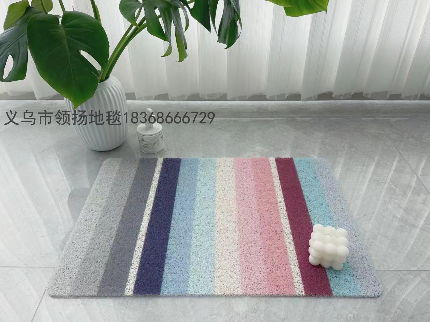 Household Printed Wire Loop Door Mat Entrance Door Mat Bedroom Kitchen Door Stain-Resistant Doormat Carpet