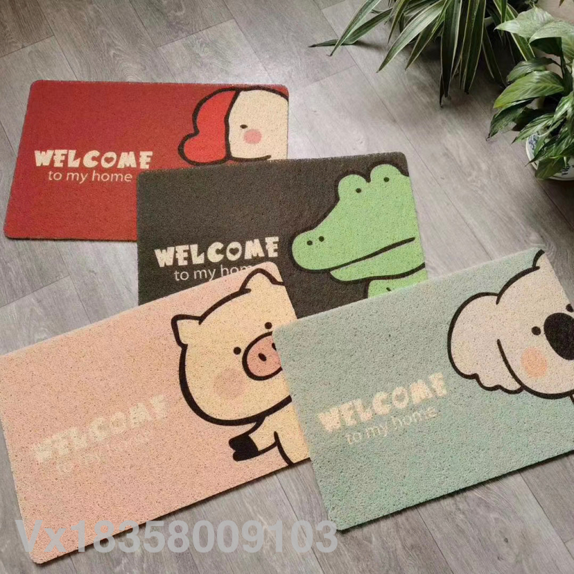 New Thickened PVC Mesh Printing Floor Mat Brushed Printing Carpet Doormat HD Printing Floor Mat Non-Slip Mat