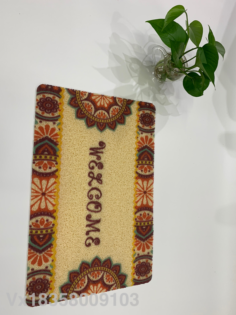 New Thickened PVC Mesh Printing Floor Mat Brushed Printing Carpet Doormat HD Printing Floor Mat Non-Slip Mat