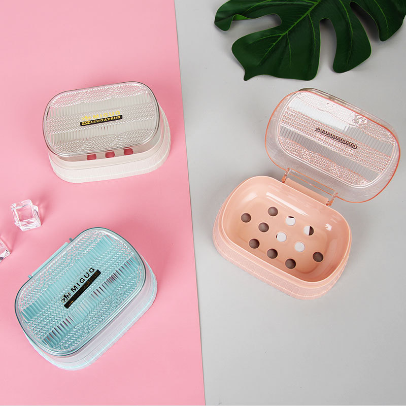 Toilet Drain Soap Box with Lid Household Large Portable Personality Student Dormitory Soap Box Wholesale