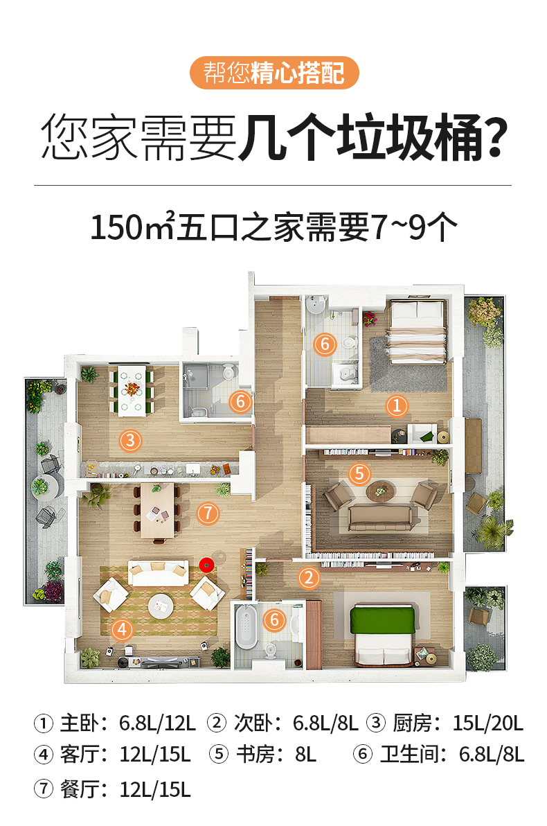 Trash Can with Lid Domestic Toilet Bathroom Large Kitchen Large Capacity Bedroom Pedal Wastebasket Light Luxury