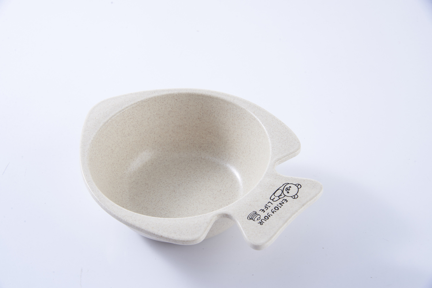 Environmentally Friendly and Healthy Wheat Straw Children's Household Tableware Food Tray Set with Children Chopsticks Spoon Fork