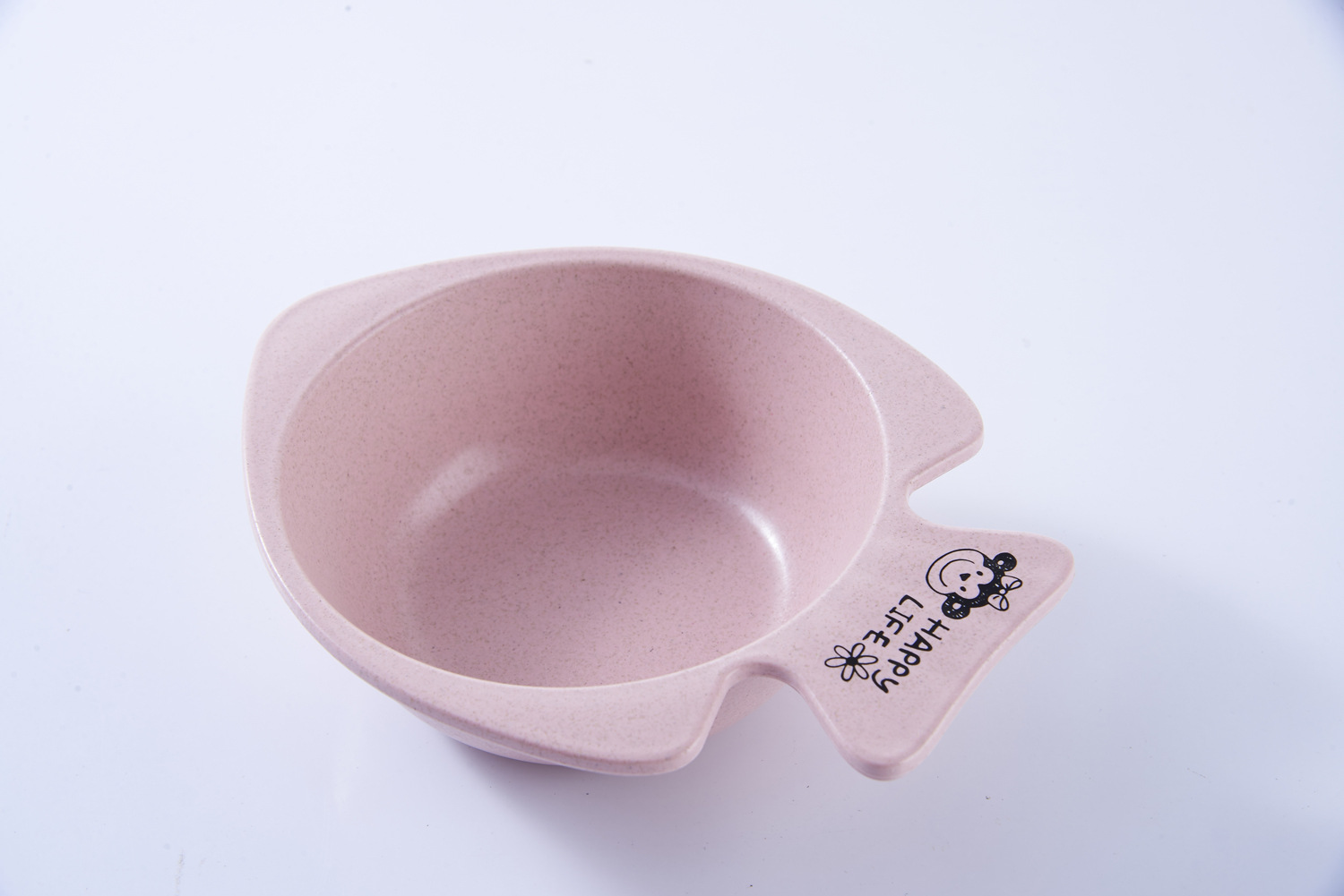 Environmentally Friendly and Healthy Wheat Straw Children's Household Tableware Food Tray Set with Children Chopsticks Spoon Fork