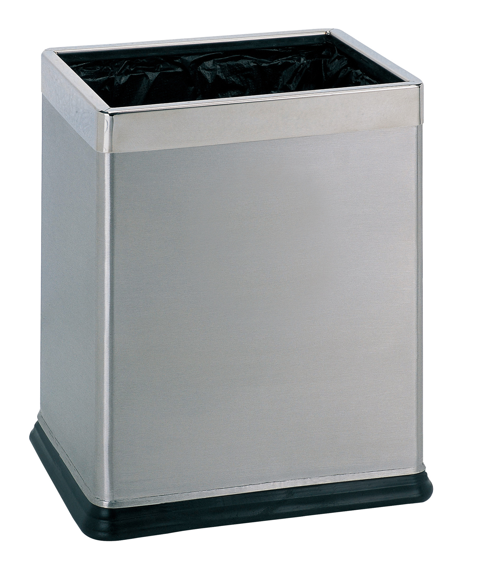 Rectangular Stainless Steel Room Barrel Double-Layer Room Barrel without Lid Flame Retardant Toilet Basket Barrel Office Storage Bucket