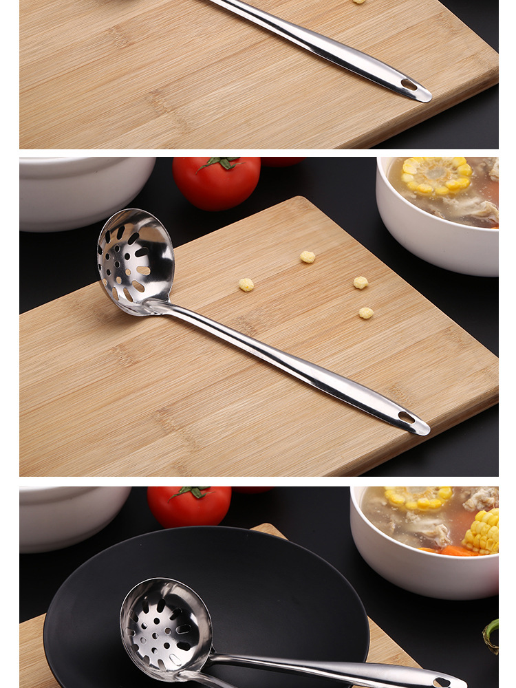 Factory Direct Sales Stainless Steel Soup Ladle Magnetic Long Spoon Soup Ladle Pointed Handle Bare Kitchen Tableware Hot Pot Slotted Ladle Factory Direct Sales Stainless Steel Soup Ladle Magnetic Long Spoon Soup Ladle Pointed Handle Bare Kitchen Tableware Hot Pot Slotted Ladle