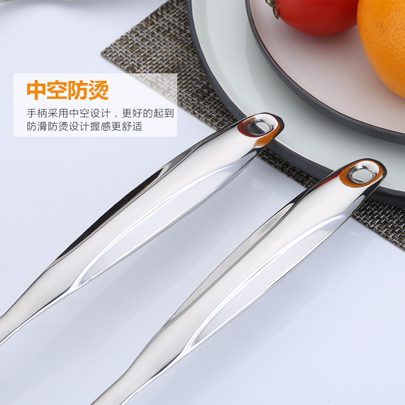 Stainless Steel Spatula Household Kitchenware Set Anti-Scald and High Temperature Resistant Hot Pot Soup Ladle Creative Kitchen Gadget Colander