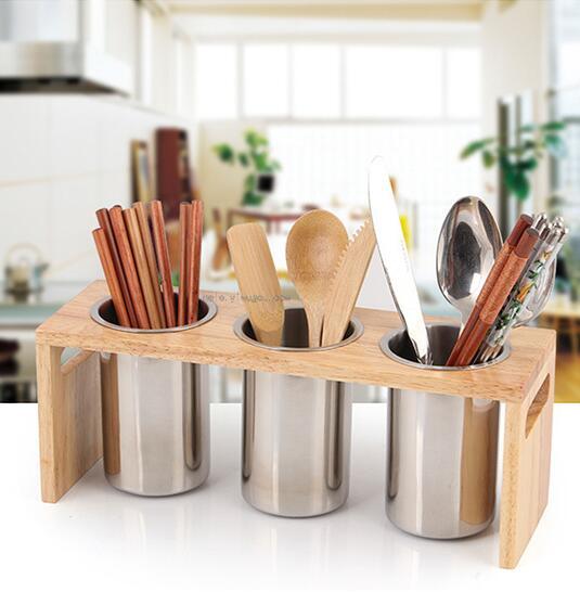 Kitchen Tableware Storage Rack, 304 Stainless Steel Tableware Storage Rack, Chopsticks Tube (2P)