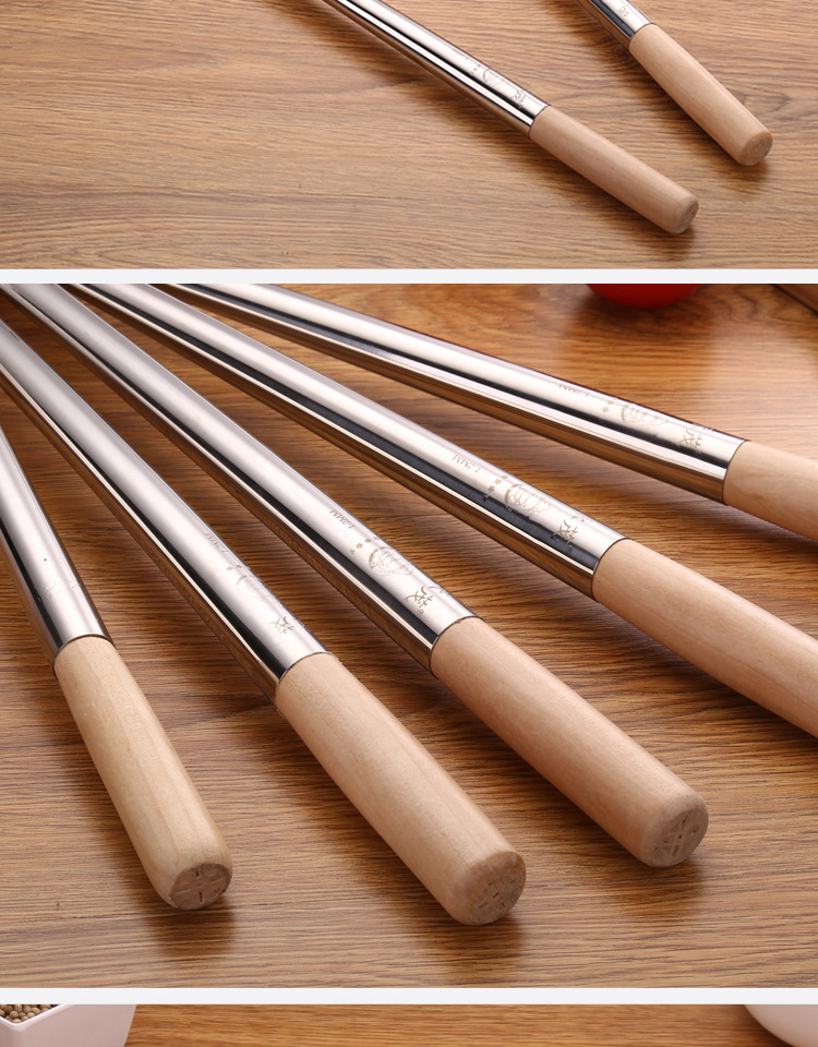 Household Stainless Steel Kitchenware Soup Ladle Soup Ladle Hotel Thickened Cooking Spoon and Shovel Chef Spatula Long Wooden Handle Spoon