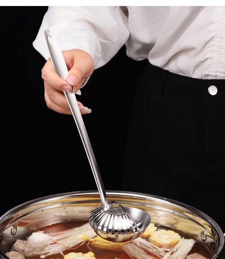 Stainless Steel Pots Soup Spoon Multi-Purpose Soup Spoon and Strainer One Spoon Cooking Soup Ladle Perforated Ladle Soup Residue Dual-Purpose Spoon Strainer Spoon Stainless Steel Pots Soup Spoon Multi-Purpose Soup Spoon and Strainer One Spoon Cooking Soup Ladle Perforated Ladle Soup Residue Dual-Purpose Spoon Strainer Spoon