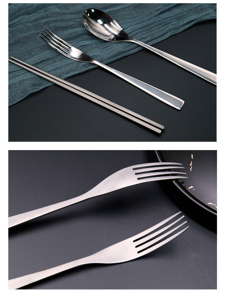 2021 Chinese New Style Titanium Material Black Gold Six-Piece Tableware Fork Chopsticks Set Restaurant Hotel Customizable Wholesale 2021 Chinese New Style Titanium Material Black Gold Six-Piece Tableware Fork Chopsticks Set Restaurant Hotel Customizable Wholesale