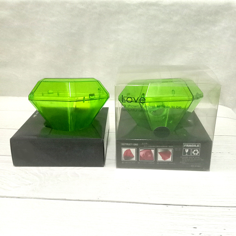 Personalized Diamond Shape Coin Bank Candy Box Transparent Sugar Box Storage Jar Milk Bottle Shape Steal Money Cat
