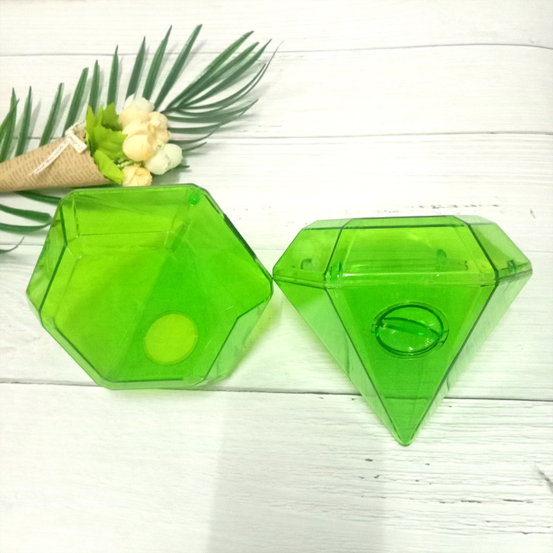Personalized Diamond Shape Coin Bank Candy Box Transparent Sugar Box Storage Jar Milk Bottle Shape Steal Money Cat Personalized Diamond Shape Coin Bank Candy Box Transparent Sugar Box Storage Jar Milk Bottle Shape Steal Money Cat