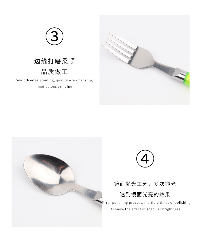 Stainless Steel Portable Tableware Three-Piece Outdoor Travel Student Tableware Chopsticks Spoon Fork Gift Set
