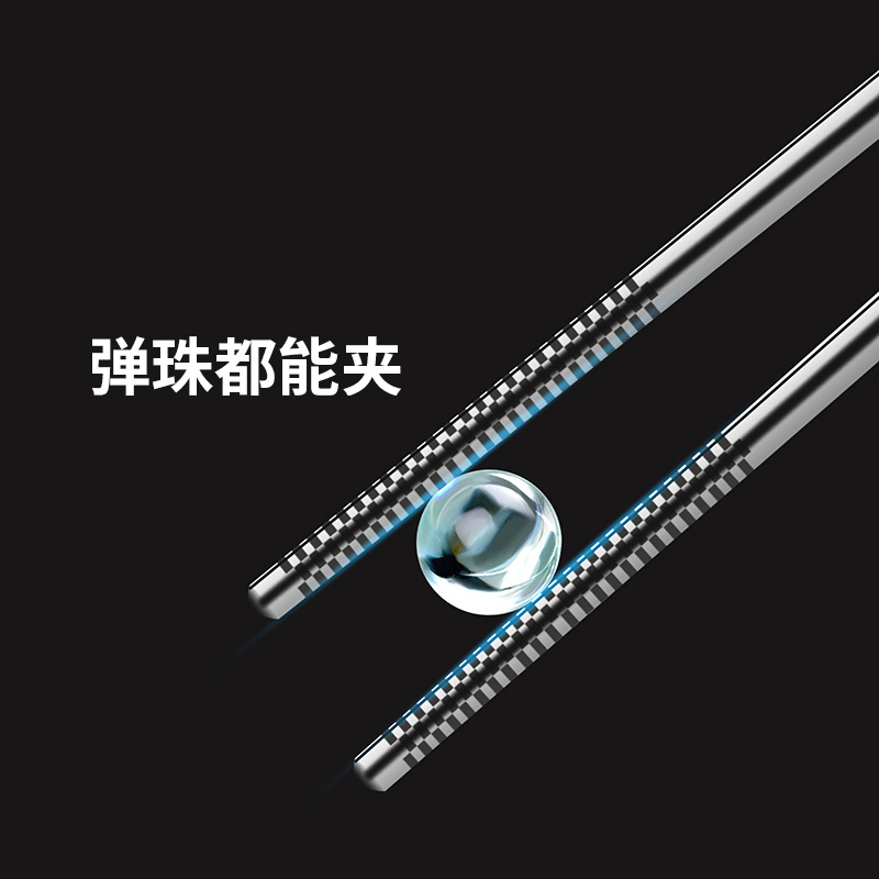 304 Stainless Steel Chopsticks Hollow Anti-Scald 8cm Square Chopsticks Household Hotel Restaurant Metal Tableware Laser Logo