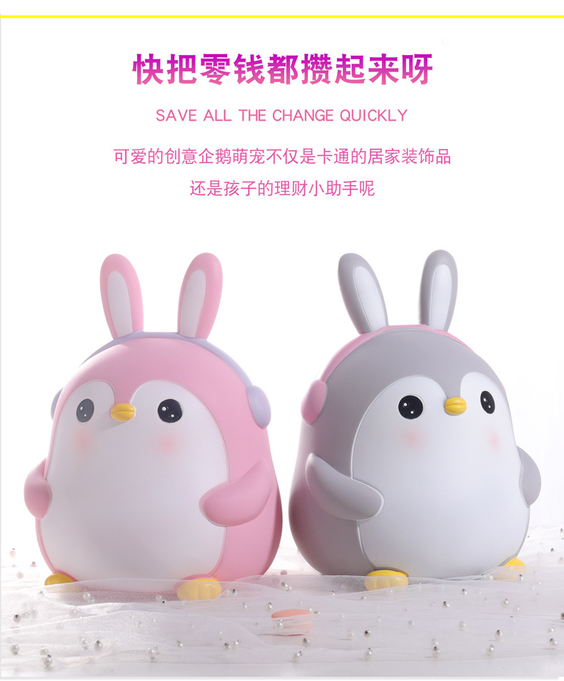 Penguin Coin Bank Resin Craft Ornament Home Decorations Money Box Christmas Gifts for Children Wholesale Penguin Coin Bank Resin Craft Ornament Home Decorations Money Box Christmas Gifts for Children Wholesale