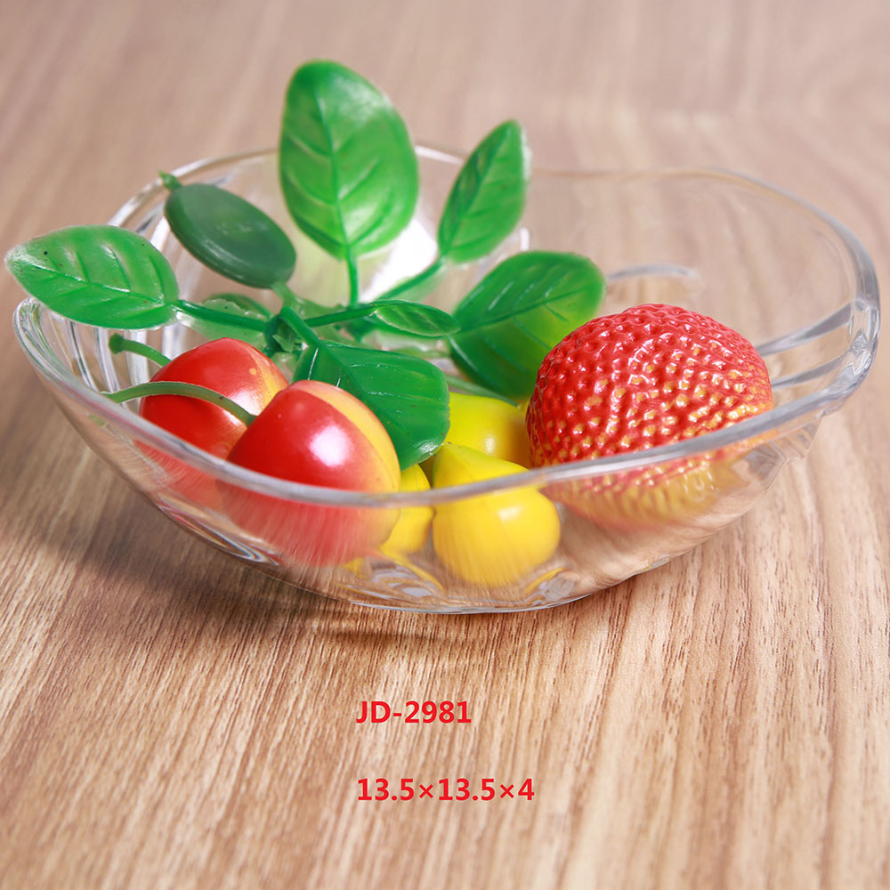 Acrylic Pc Imitation Glass Snack Dish Drop-Resistant Snack Dish Snack Bowl Dried Fruit Tray Restaurant Transparent Small Fruit Tray