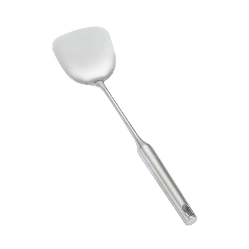 304 Stainless Steel Soup Ladle Spatula Slotted Spoon Big Strainer Meal Spoon Kitchen Cooking Tools Kitchenware 6-Piece Set Custom Logo