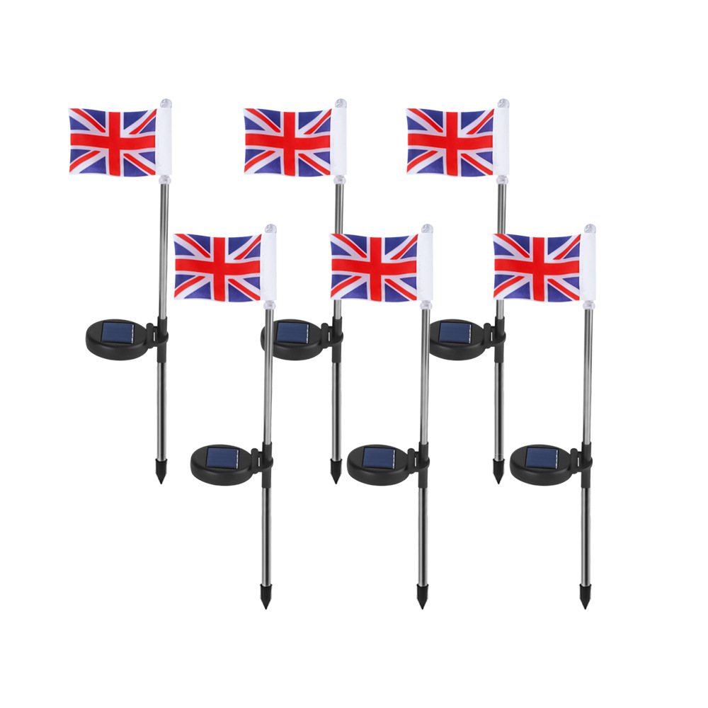 Amazon Hot Solar Pin Lamp Led Flag Light Outdoor Waterproof Garden Independence Day Decoration Lawn Lamp