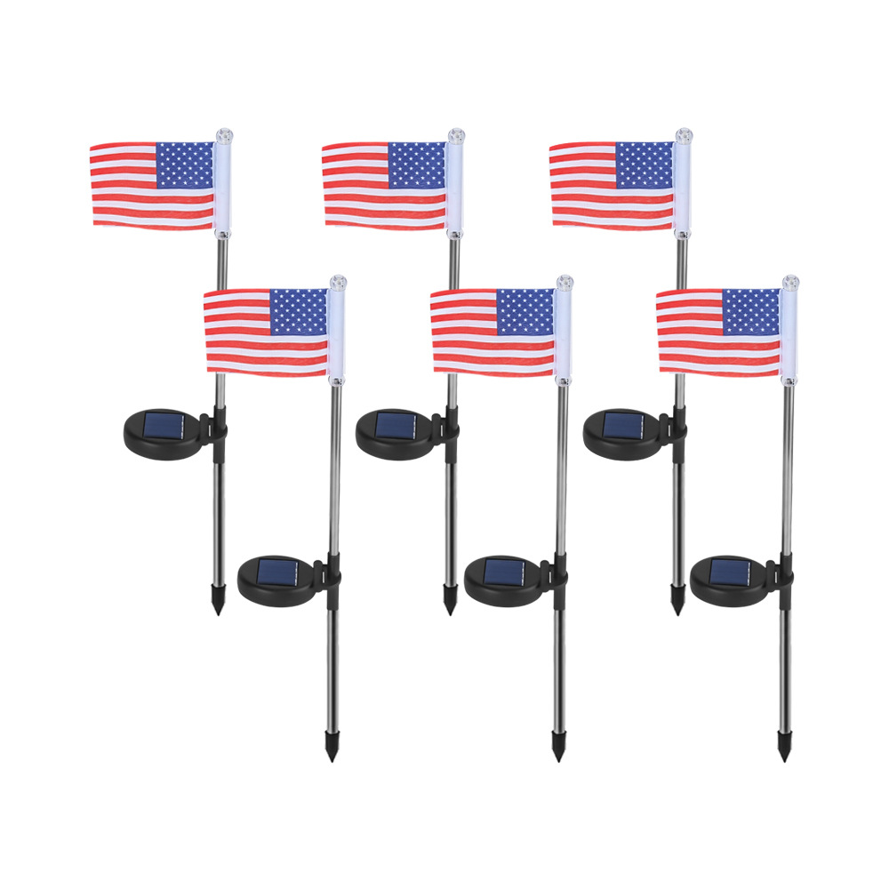 Amazon Hot Solar Pin Lamp Led Flag Light Outdoor Waterproof Garden Independence Day Decoration Lawn Lamp Amazon Hot Solar Pin Lamp Led Flag Light Outdoor Waterproof Garden Independence Day Decoration Lawn Lamp