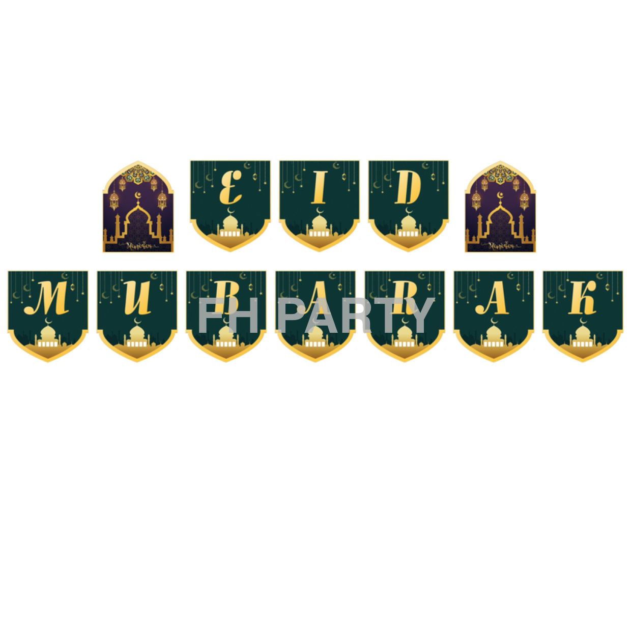 Eid Hanging Flag Balloon Set Printing Ball