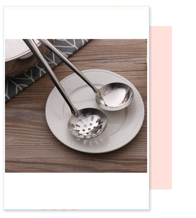 Stainless Steel Soup Ladle Colander Glabrous Nonmagnetic Steel Handle huo guo shao Wholesale of Small Articles Stainless Steel Pots Colander tang qiao Stainless Steel Soup Ladle Colander Glabrous Nonmagnetic Steel Handle huo guo shao Wholesale of Small Articles Stainless Steel Pots Colander tang qiao