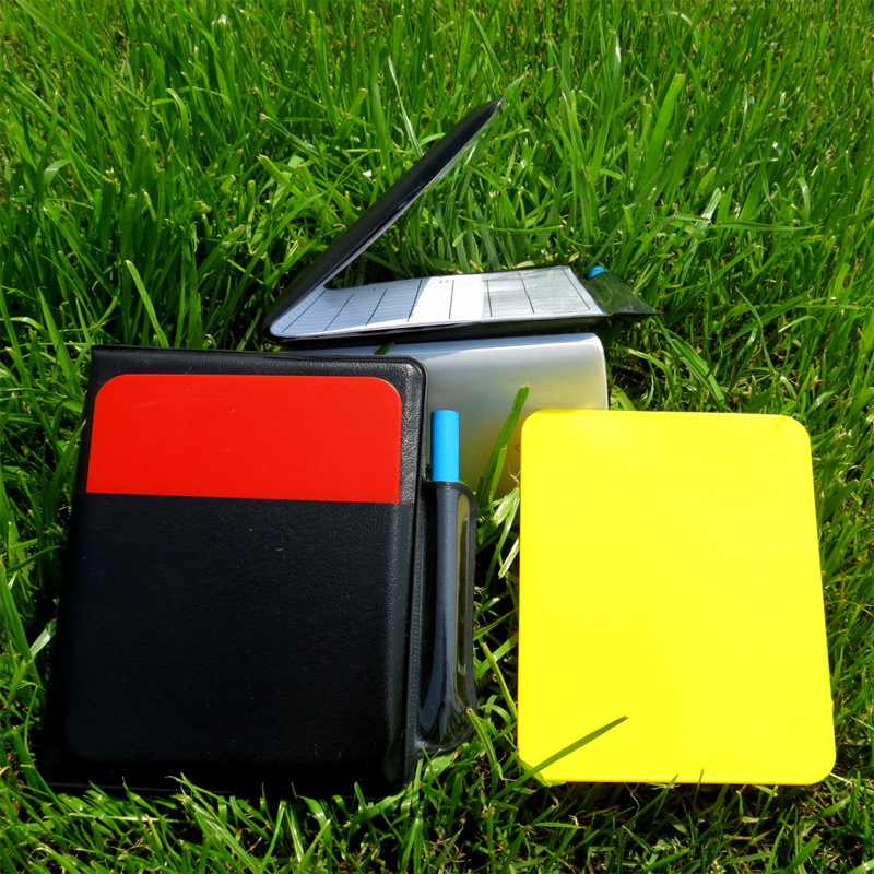 Football Match Red Yellow Card Referee Flag Flag Red Yellow Card Referee Equipment Whistle Judge&#039;s Flag
