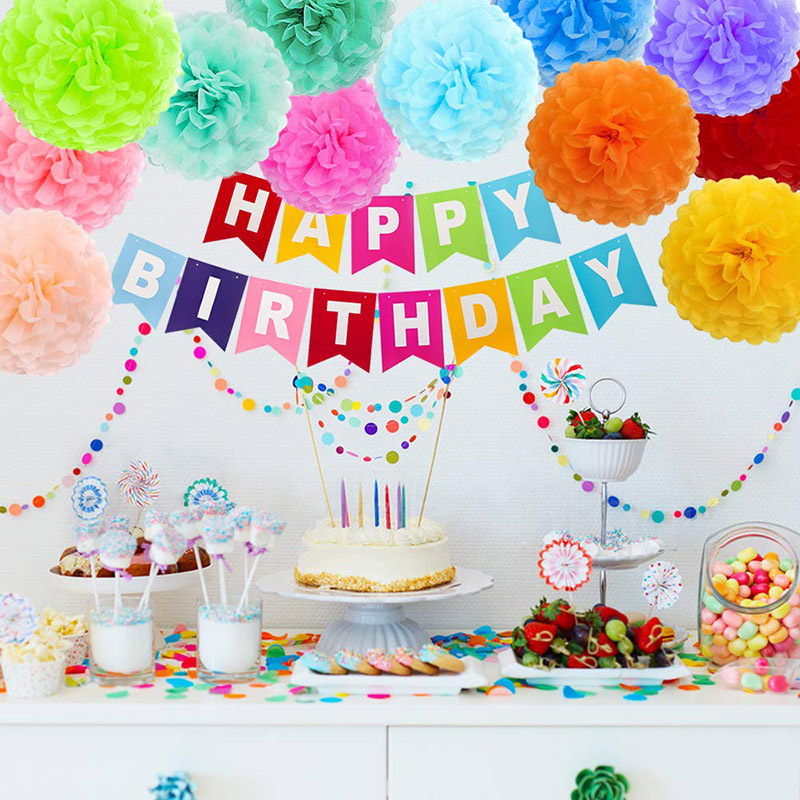 Paper Flower Ball Paper Fringe Set Colorful Fishtail Bunting Latte Art Party Hanging Flag Birthday Party Decoration Paper Flower Ball Paper Fringe Set Colorful Fishtail Bunting Latte Art Party Hanging Flag Birthday Party Decoration